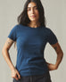 Women's Premium Slub Crew Tee - Marine Navy
